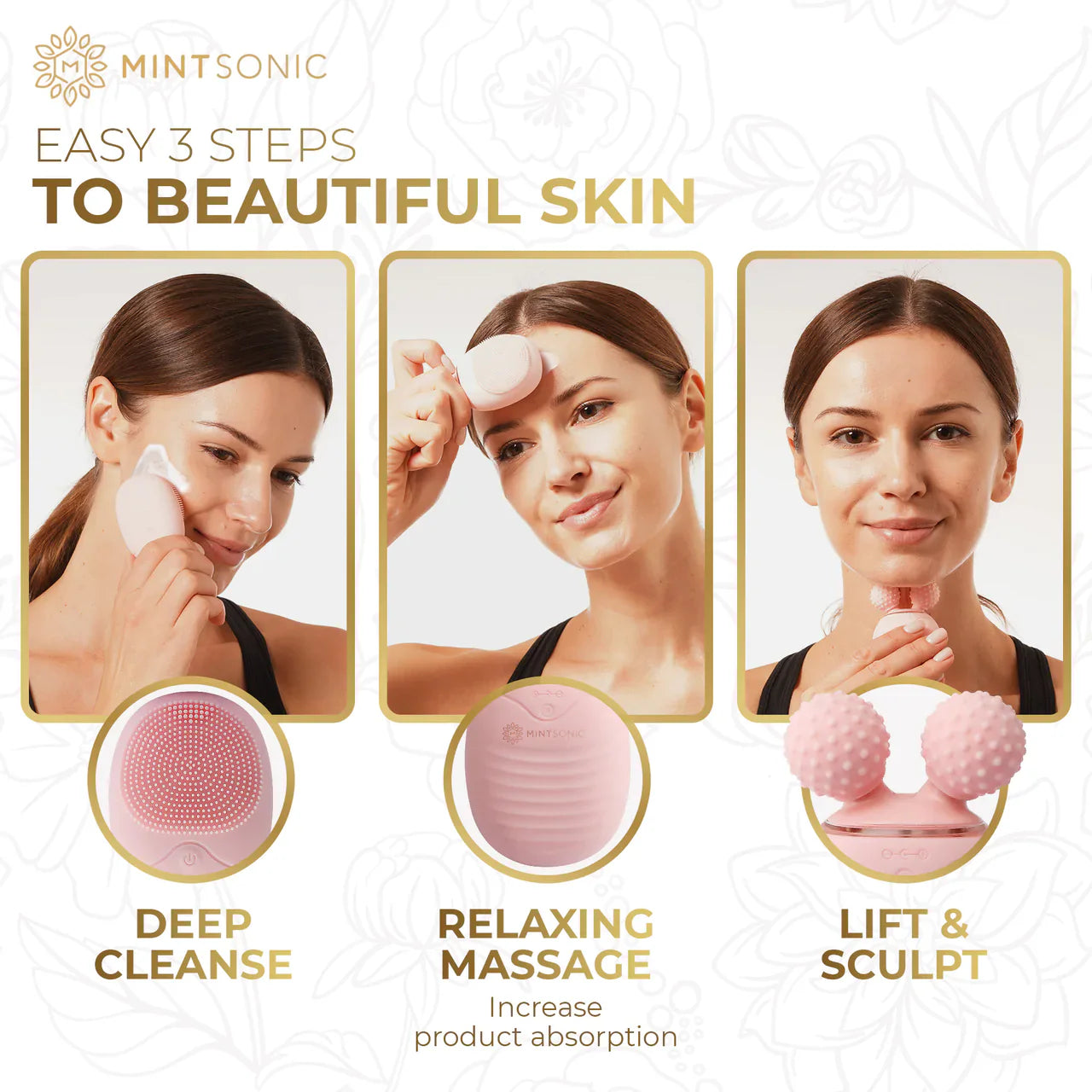 MintSonic V-Lift™ #1 Cleanser, Roller & Sculptor